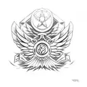 Survey Corps emblem with wings tattoo design idea