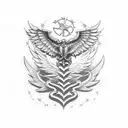 Survey Corps emblem with wings tattoo design idea