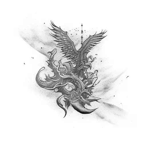 arm Wing tattoo design idea