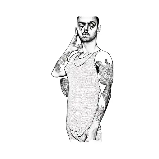 eyes with signature tattoo design idea