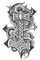 thor's hammer tattoo design idea