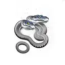 A Feral Snake Exploding Venom tattoo design idea