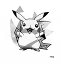 Pikachu Doing The ChaCha tattoo design idea