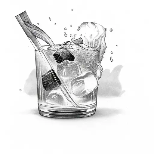 Fernet with coke and ice tattoo design idea