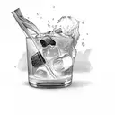 Fernet with coke and ice tattoo design idea