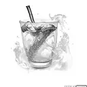 Fernet with coke and ice tattoo design idea