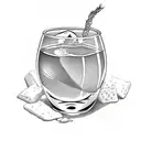 Fernet with coke and ice tattoo design idea