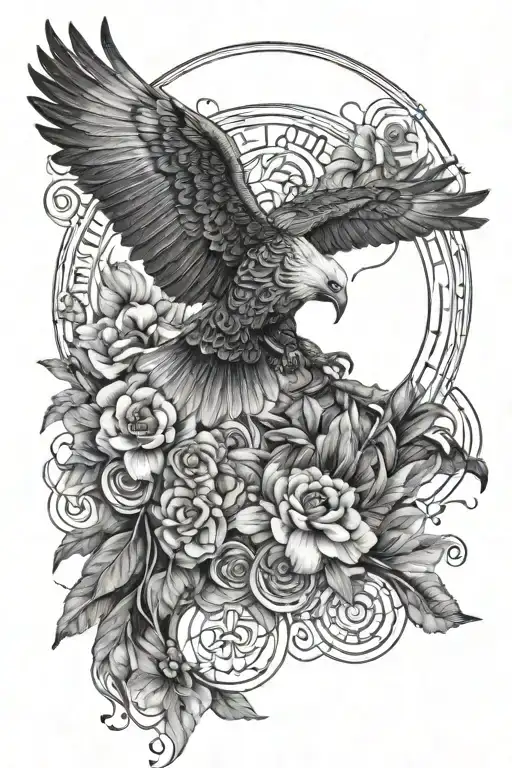 tamil, peace, kindness, wild strength, space in black and white realism tattoo design idea