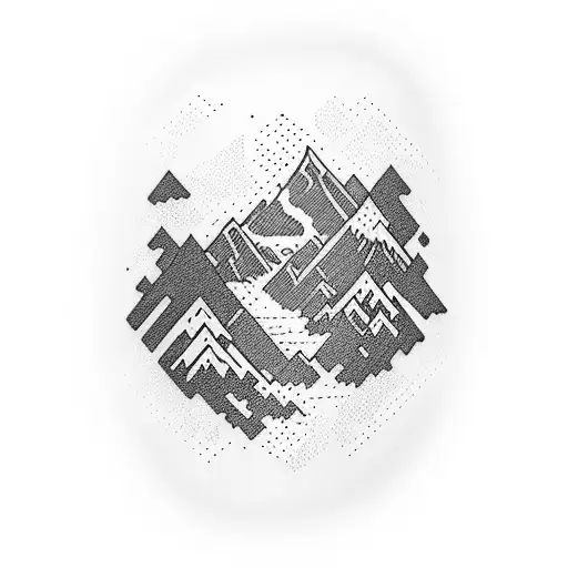 full sleeve with British Colombia wilderness, with mountains, transitioning into galaxies on shoulder tattoo design idea