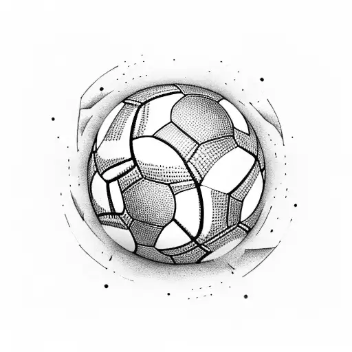 soccer ball with wolf tattoo design idea