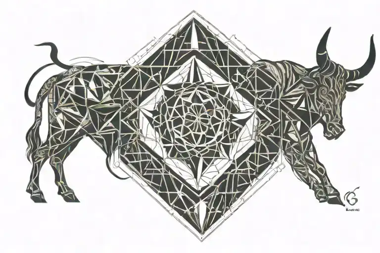 taurus aquarius libra zodiac sign tattoo design idea