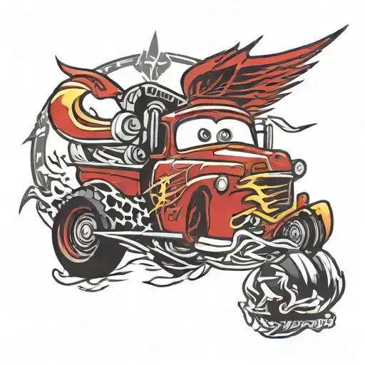 Lightning mcqueen bolt with 95 tattoo design idea