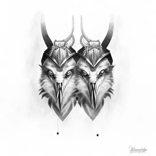 Odin's Ravens tattoo design idea