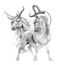 artemis and apollo  tattoo design idea