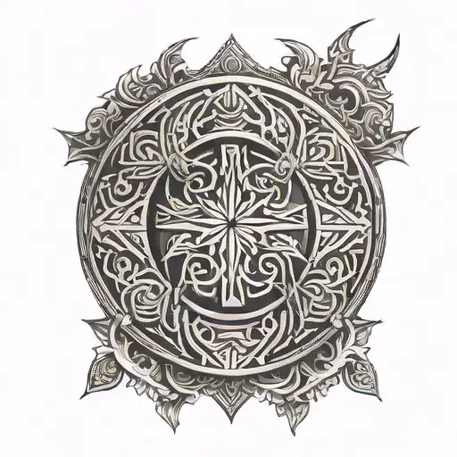 viking shield tattoo design idea
