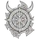 viking shield tattoo design idea