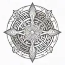 viking shield tattoo design idea