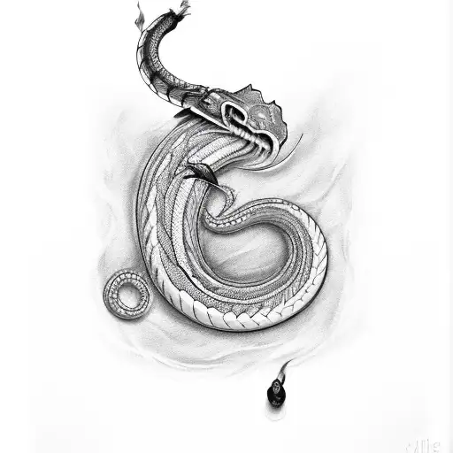money and roses with king cobra and crown tattoo design idea