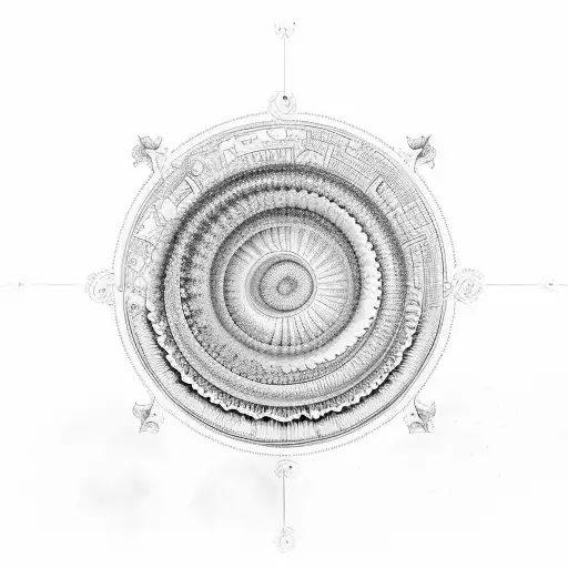 fibonacci sequence made of waves, with the borders tattoo design idea