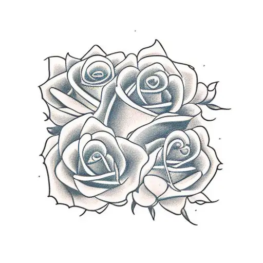 lovers tattoo, include the names Sravan and Devi, rose, heart, aries, horses tattoo design idea