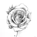 shade and roses tattoo design idea
