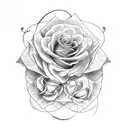 forearm shade and roses tattoo design idea