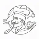 kitchen chief tattoo design idea