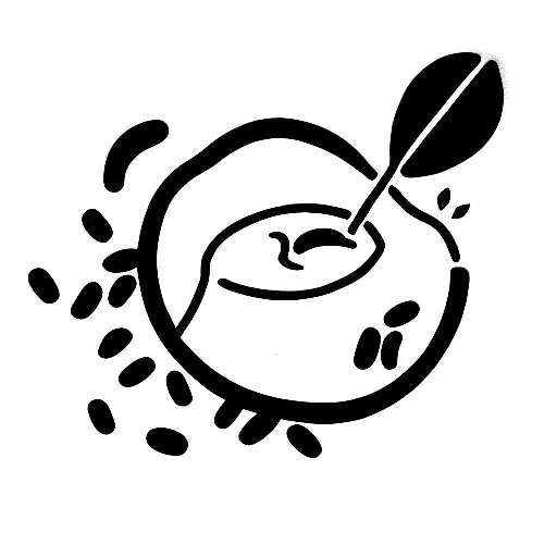 coffe bean friend tattoo design idea