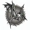 black Sabbath bat logo tattoo design idea