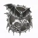 black Sabbath bat logo tattoo design idea