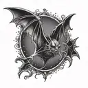 black Sabbath bat logo tattoo design idea