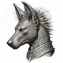 Anubis with scale's  tattoo design idea