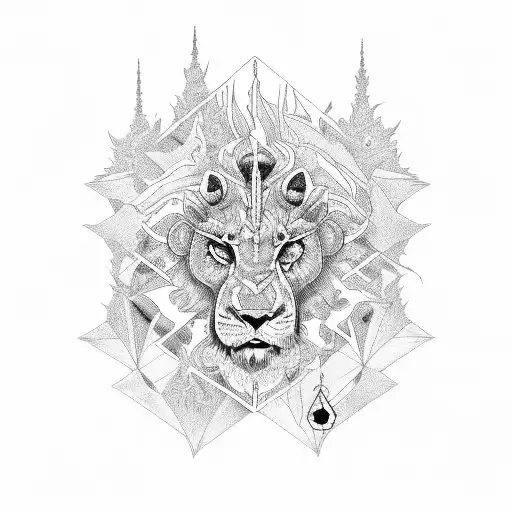 Leo virgo tarot cannabis crystals tattoo design idea