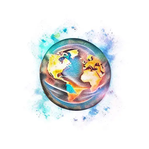 earth and fire sign, witchy vibes tattoo design idea