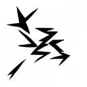 Lightning Bolt japaneese  tattoo design idea
