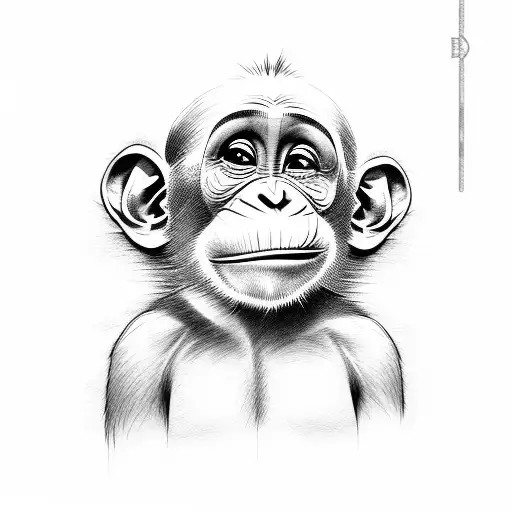 chimp  tattoo design idea