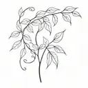 Vine tattoo design idea