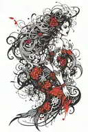 siren mermaid tattoo design idea