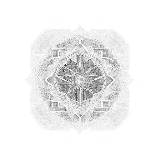 al-Aqsa mosque with keffiyeh tattoo design idea