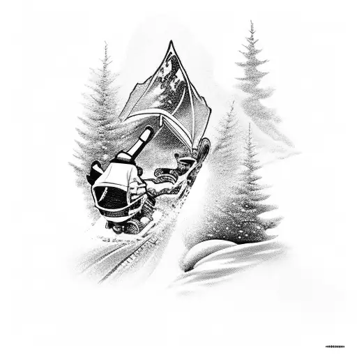 snowmobile tattoo design idea