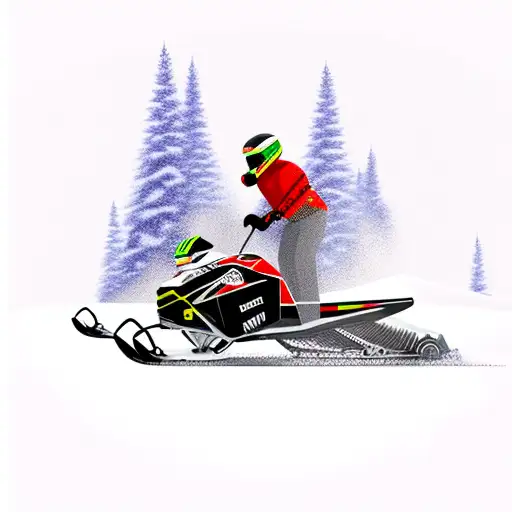 snowmobile tattoo design idea