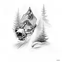 snowmobile tattoo design idea