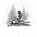 snowmobile tattoo design idea