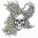 Strong theory of action tattoo design idea