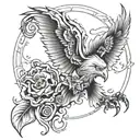 Strong theory of action tattoo design idea