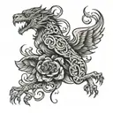 Strong theory of action tattoo design idea