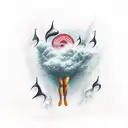 dancing through my storms tattoo design idea