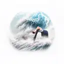dancing through my storms tattoo design idea