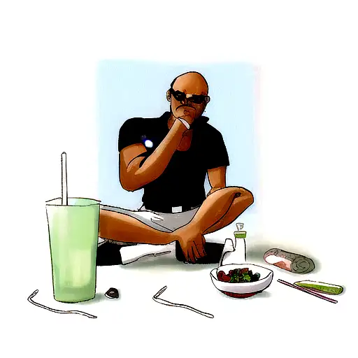 Samuel L Jackson from Pulp Fiction tattoo design idea