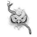 twin head eagle holding a snake tattoo design idea